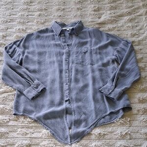 ANDREE BY UNIT Gray Casual Button Down Shirt